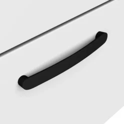 1 X Brooklyn Matt Black Additional Bar Handle - L210mm (196mm Centres) -Modern Bathroom Shop h190 nwd1