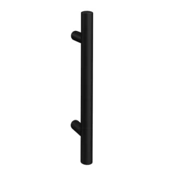 1 X Round 'T' Bar Matt Black Additional Handle - L155mm (96mm Centres)