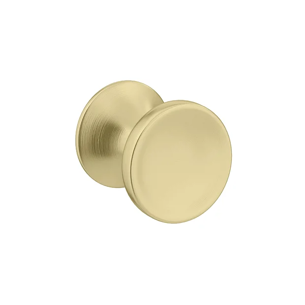 Hudson Reed Brushed Brass Indented Round Knob Furniture Handle - 30mm Diameter 3 Hudson Reed Brushed Brass Indented Round Knob Furniture Handle - 30mm Diameter