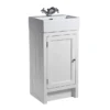 Roper Rhodes Hampton Cloakroom Unit & Basin - Chalk White -Modern Bathroom Shop hamp450w l