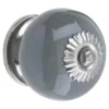 Heritage Ceramic Door Knob Grey -Modern Bathroom Shop heritageceramicdoorknobgreyfknce02 l