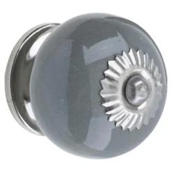 Heritage Ceramic Door Knob Grey