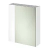 Hudson Reed 600mm White Gloss 75/25 Mirror Unit -Modern Bathroom Shop hudsonreed600mmwhiteglossmirrorunitl