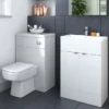 Hudson Reed 605mm Compact Polymarble WC Top -Modern Bathroom Shop hudsonreed605mmcompactwctopd1