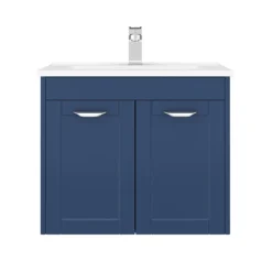 Keswick Blue 620mm Traditional Wall Hung 2 Door Vanity Unit -Modern Bathroom Shop kesblu6wh2c d3
