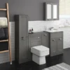 Keswick Grey 300mm Traditional Single Door Storage Unit -Modern Bathroom Shop kesgry1d d3