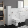 Keswick White 300mm Traditional Single Door Storage Unit -Modern Bathroom Shop keswht1d d4