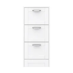 Keswick White 350mm Traditional 3 Drawer Storage Unit -Modern Bathroom Shop keswht3d d1