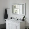 Burlington Framed 120 Mirror With LED Illumination - Matt White 1 Burlington Framed 120 Mirror With LED Illumination - Matt White -Modern Bathroom Shop m12mw d1n