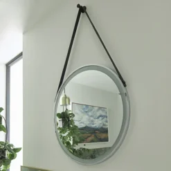 Heritage Amberley Chrome 800mm Illuminated Circular Mirror With Demister Pad -Modern Bathroom Shop mamc590 d2