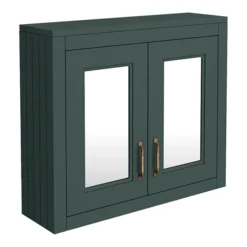 Chatsworth 690mm Green 2-Door Mirror Cabinet