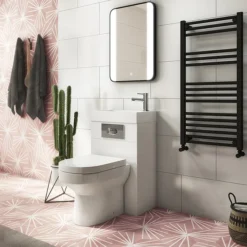 Metro Combined Two-In-One Wash Basin & Toilet (500mm Wide X 300mm) -Modern Bathroom Shop metcombwc nw l