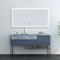Toreno 1200 X 600mm Bluetooth LED Illuminated Mirror Inc. Anti-Fog, Shaver Socket & Touch Sensor -Modern Bathroom Shop mir024 d3