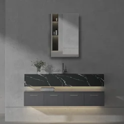 Toreno 500 X 700mm Single Door Mirror Cabinet