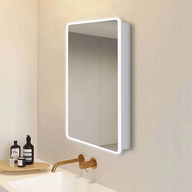 Toreno 500 X 700mm LED Illuminated 2-Door Mirror Cabinet With Motion Sensor, Shaving Socket & Anti-Fog 4 Toreno 500 X 700mm LED Illuminated 2-Door Mirror Cabinet With Motion Sensor, Shaving Socket & Anti-Fog - Image 2