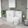 Toreno 500mm BTW Toilet Unit Inc. Cistern + Square Pan (Depth 200mm) -Modern Bathroom Shop modbtwsq d6