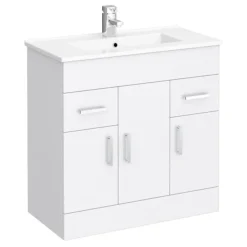 Toreno Vanity Sink With Cabinet - 800mm Modern High Gloss White 9 Toreno Vanity Sink With Cabinet - 800mm Modern High Gloss White -Modern Bathroom Shop modenavanitysinkwithcabinet800mmmodernhighglosswhitel
