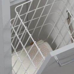 Montrose Dove Grey Laundry Unit With Chrome Handle -Modern Bathroom Shop mtlamgcp d1