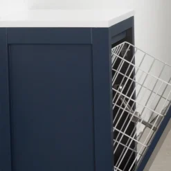 Montrose Indigo Blue Laundry Unit With Chrome Handle 8 Montrose Indigo Blue Laundry Unit With Chrome Handle -Modern Bathroom Shop mtlamicp d1