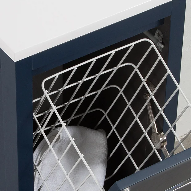 Montrose Indigo Blue Laundry Unit With Chrome Handle 6 Montrose Indigo Blue Laundry Unit With Chrome Handle - Image 4