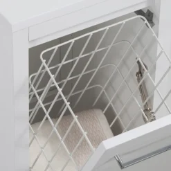 Montrose White Laundry Unit With Chrome Handle -Modern Bathroom Shop mtlamwcp d1