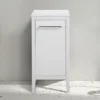 Montrose White Laundry Unit With Chrome Handle -Modern Bathroom Shop mtlamwcp d3