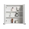 Montrose 600mm White Mirrored Cabinet With Matt Black Handles 2 Montrose 600mm White Mirrored Cabinet With Matt Black Handles -Modern Bathroom Shop mtmrmwmb d3