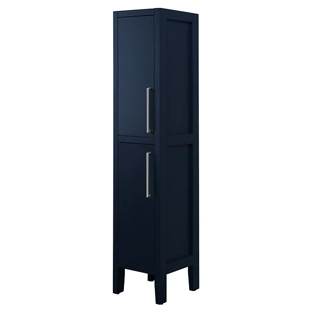 Montrose Indigo Blue Tall Storage Unit With Chrome Handles 4 Montrose Indigo Blue Tall Storage Unit With Chrome Handles - Image 2