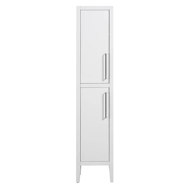 Montrose White Tall Storage Unit With Chrome Handles 3 Montrose White Tall Storage Unit With Chrome Handles