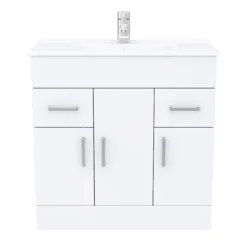 Toreno Vanity Sink With Cabinet - 800mm Modern High Gloss White 13 Toreno Vanity Sink With Cabinet - 800mm Modern High Gloss White -Modern Bathroom Shop mv800 d6