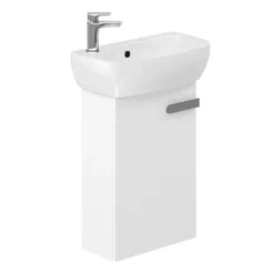 Britton MyHome Cloakroom Wall Hung Vanity Unit - White 5 Britton MyHome Cloakroom Wall Hung Vanity Unit - White -Modern Bathroom Shop my45whw l