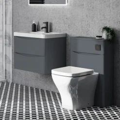 Monza Matt Grey 500mm Wide WC Unit (Depth 200mm) -Modern Bathroom Shop mz5wcmgd1