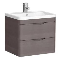 Monza Stone Grey Wall Hung Sink Vanity Unit + Toilet Package -Modern Bathroom Shop mzsgwhvtp d1
