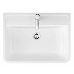 Monza Gloss White Wall Hung Sink Vanity Unit + Square Toilet Package -Modern Bathroom Shop mzwhtwhvtp d2