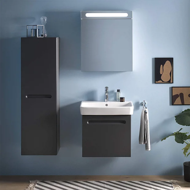 Duravit No.1 Graphite Matt Semi-Tall Cabinet 3 Duravit No.1 Graphite Matt Semi-Tall Cabinet