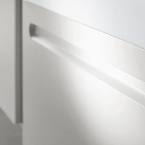 Duravit No.1 550mm White Matt 1-Drawer Wall Mounted Vanity Unit With Basin (Trap Cut-Out) 6 Duravit No.1 550mm White Matt 1-Drawer Wall Mounted Vanity Unit With Basin (Trap Cut-Out) - Image 4