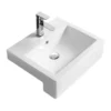 Hudson Reed 530mm Square Semi-Recessed Basin -Modern Bathroom Shop nbv172 l