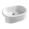Hudson Reed 570mm Oval Semi-Recessed Basin -Modern Bathroom Shop nbv173 l