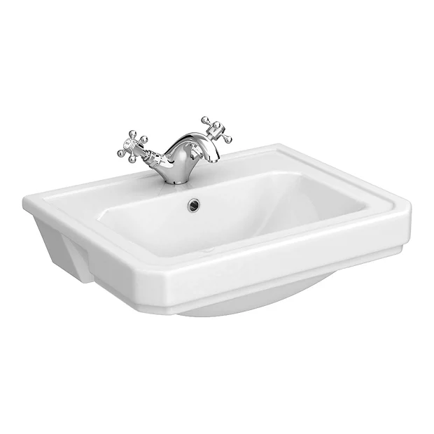 Carlton 560 X 450mm 1TH Semi Recessed Basin 4 Carlton 560 X 450mm 1TH Semi Recessed Basin - Image 2