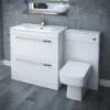 Nova 800mm Vanity Sink With Cabinet - Modern High Gloss White -Modern Bathroom Shop novavanitysinkwithcabinet800mmmodernhighglosswhitedetail1