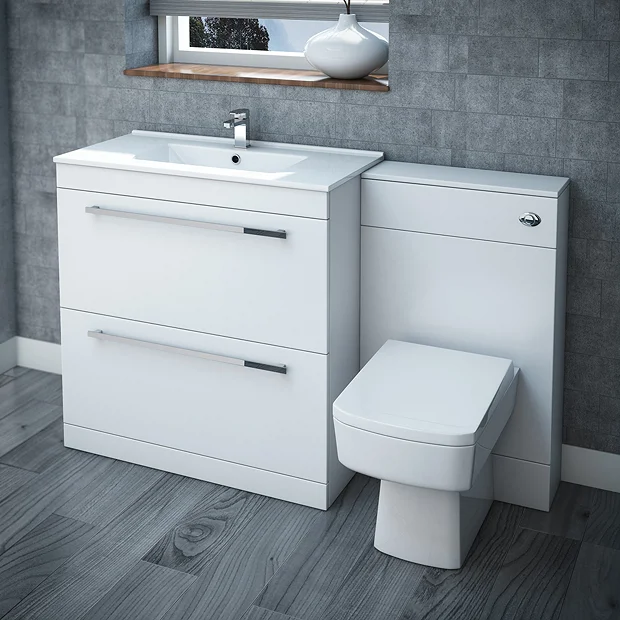 Nova 800mm Vanity Sink With Cabinet - Modern High Gloss White 3 Nova 800mm Vanity Sink With Cabinet - Modern High Gloss White