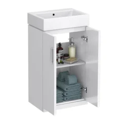 Nova Small Floor Standing 0TH Vanity + Square Toilet 10 Nova Small Floor Standing 0TH Vanity + Square Toilet -Modern Bathroom Shop nvclkfs0th d2