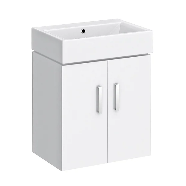Nova Small Wall Hung 0TH Vanity + Square Toilet 5 Nova Small Wall Hung 0TH Vanity + Square Toilet - Image 3