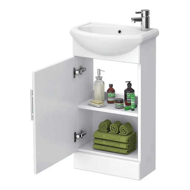 Sienna 420mm Vanity Unit (High Gloss White - Depth 200mm) 7 Sienna 420mm Vanity Unit (High Gloss White - Depth 200mm) - Image 5