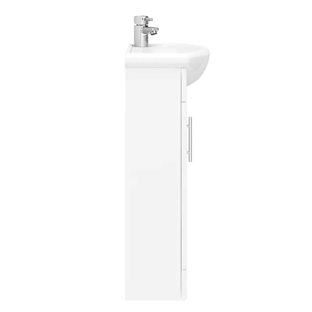 Sienna 420mm Vanity Unit (High Gloss White - Depth 200mm) 3 Sienna 420mm Vanity Unit (High Gloss White - Depth 200mm)