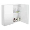 Brooklyn 800mm Gloss White Bathroom Mirror Cabinet - 2 Door -Modern Bathroom Shop off119 d4