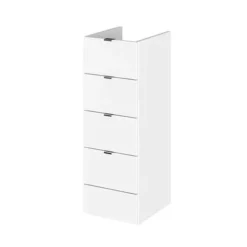 Hudson Reed 300x355mm White Gloss Full Depth 4 Drawer Unit -Modern Bathroom Shop off132 l