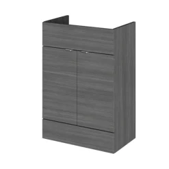 Hudson Reed 600x355mm Grey Avola Full Depth Vanity Unit -Modern Bathroom Shop off508n