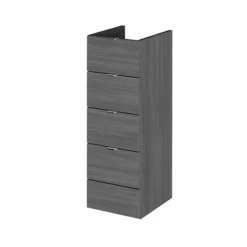 Hudson Reed 300x355mm Grey Avola Full Depth 4 Drawer Unit -Modern Bathroom Shop off532n