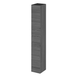 Hudson Reed 300x355mm Tall Grey Avola Full Depth Tower Unit -Modern Bathroom Shop off562n